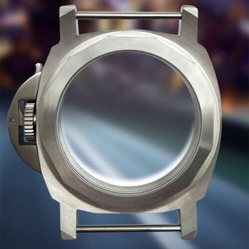 44MM Stainless Steel Silver Case with Protective PAM for ETA 6497/ 6498 for Seagull ST36 Movement Watch Case Polished Shell