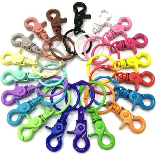 5pcs/pack colorful metal handbag bag lobster buckle keychain DIY accessories cat dog Hooks Buckles chain