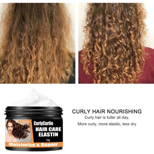 Hairdressing Fluffy Elastin Curl Hair Cream Curls Hair Booster Cream Instant Effect Drying Frizz Control Hair Style Setting Crea