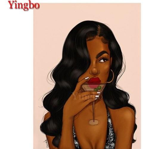 5d diamond painting Black Fashion Africa Girl full square round drill mosaic 3d picture rhinestone embroidery diamond stickers