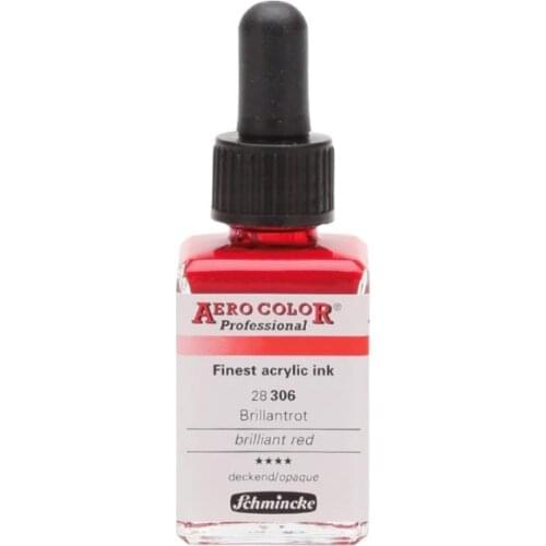 Schmincke Aero Color Acrylic Ink 28 ml 306 Brilliant Red