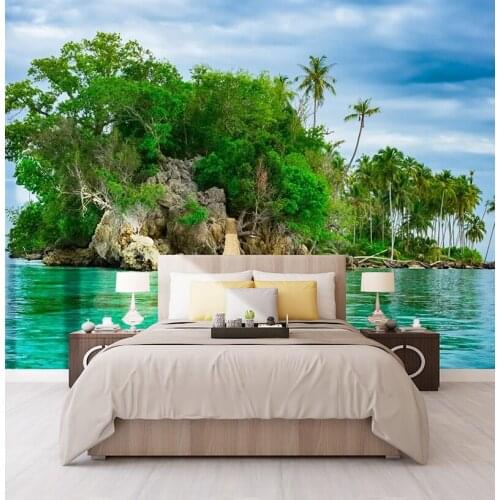 Bacal Custom Any Size Green Forest Lake Nature Landscape 3D Mural Wallpaper Living Room Bedroom Photo Wall Paper Papel De Parede