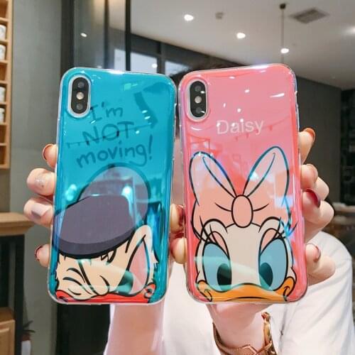 Disney Donald Duck Daisy Phone Case IMD Soft Leather Film For IPhone 11 12 Pro Max XR XS Max 6 6s 7 8 Plus X SE Phone Back Cover