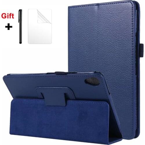 Litch PU Leather Case For Lenovo Tab M8 TB-8505F TB-8505X 8.0 inch Tablet Cover for M8 FHD TB-8705F Case +Film Pen