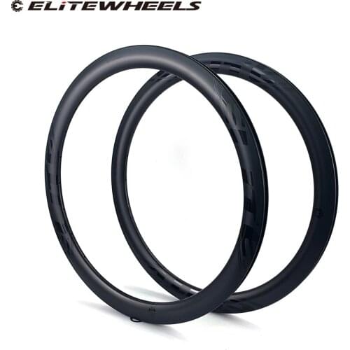 ELITE 700c Road Disc Carbon Rim 47mm Tubeless UD Matte Finish Rims 27mm Width For Cyclocross Road Disc Brake Bicycle Wheel