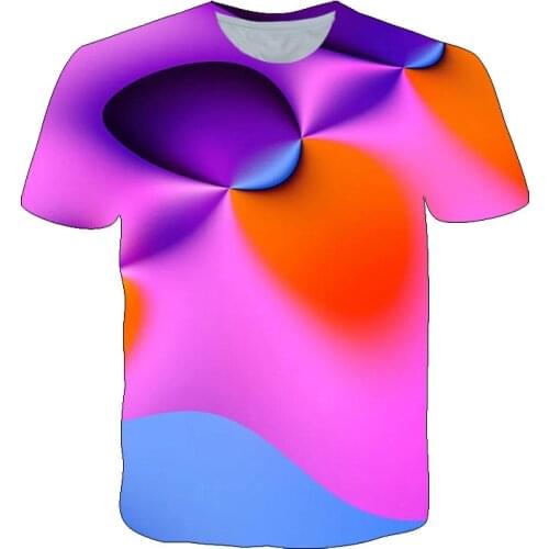 3D Custom Summer Casual T-shirt Men Clothing Fashion Three-dimensional Printed Streetwear T-shirts Oversized T-Shirt for Teen