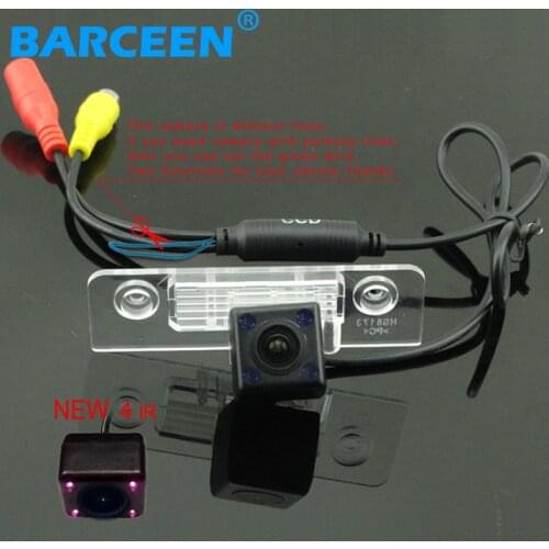Wire ir lights car auto backup camera bring colorful night vision function glass lens material shockproof for Skoda Octavia