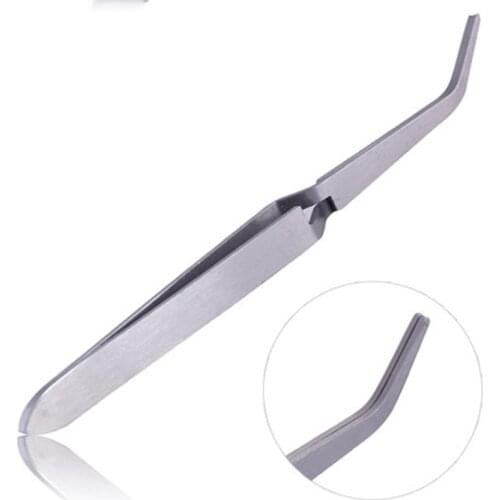 1pcs Nail Art Acrylic Gel Picking Tool Silvery Nail Tips Sculpting Shaping Tweezers Anti-static DIY Nail Art Clip Manicure Tool