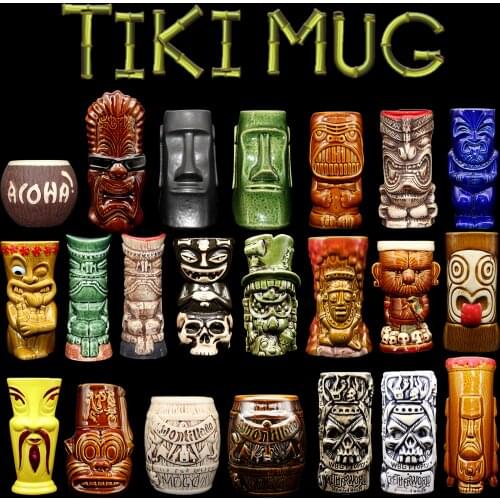 Tiki bar tiki MUG tiki keller Hawaii cocktail glass Martini ceramic mugs