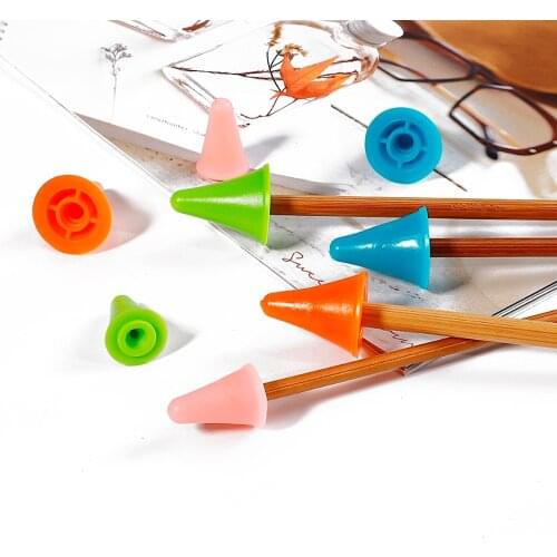 Knitting Needles Cap Tips Point Protectors 12mm/16mm Rubber Cone Shape Needlework Craft DIY Knitting Tools Sewing Accessories