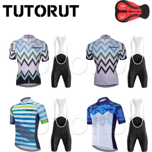 TUTORUT Cycling Sets For Men Short Sleeved MTB Cycling Jersey Quick Dry Road Racing Bike Shirt Bicycle Shorts Maillot Ciclismo