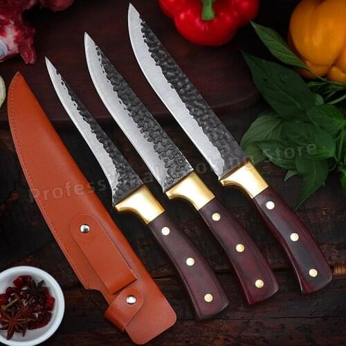 Stainless Steel Forged Boning Knife Meat Cleaver Kitchen Slicing Knife Multi-purpose Knife Fruit Knife Cooking Knife