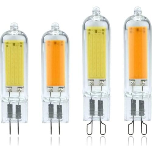 6pcs Dimmable LED G4 G9 Bulb 3W 5W 220V 110V COB Glass LED Lamp Replace 30W 50W Halogen Bulb for Pendant Crystal Chandelier