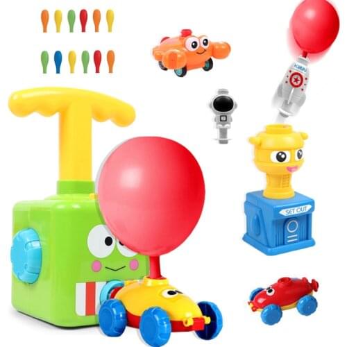 Hot Toy Education Science Power Balloon Car Enlightenment Experiment Toy Fun Inertial Launch Tower Car Toys For Children Gifts