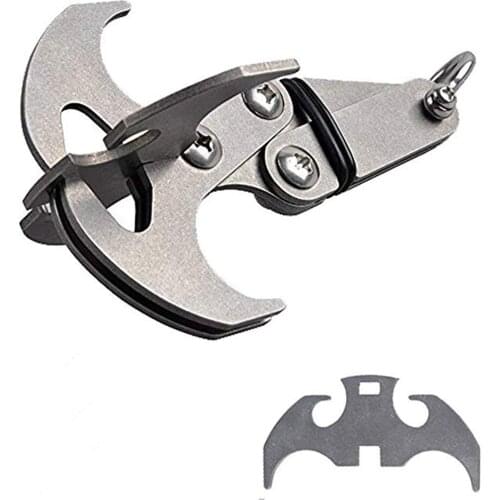 Multifunctional Stainless Steel Gravity Hook Survival Folding Carabiner Hook Climbing Claw Gravity Carabiner for Outdoor Life