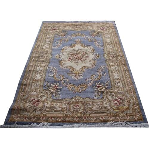 Area rug wool french carpet About machine made Thick Plush Savonnerie Rug 137X198cm 4.5'X6.5' carpet 3d carpet