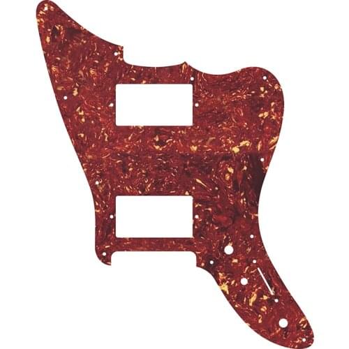 Pleroo Custom Guitar Parts For MIJ Fernandes JG-65 Guitar Pickgaurd Scratch Plate , Red Tortosie