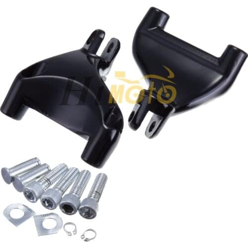 Motorcycle Rear Passenger Footrests Foot Rests Pegs Footpegs Mount Bracket For 04-13 Harley Sportster 883 1200 XL883 XL1200