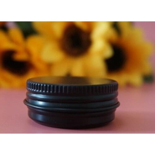 15g Black Empty Round Aluminum Box Metal Tin Cans 15ml Black Containers Cosmetic Cream DIY Refillable Jar Tea Aluminum Pot