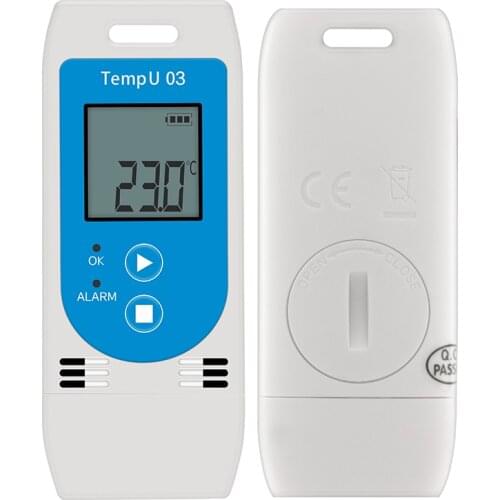 TempU03 /TempU04 USB Temperature & Humidity Data Logger with 32000 Points Recording Capacity Reusable RH TEMP data Logger