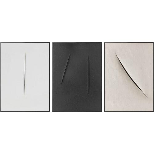 Hand Painted Abstract Decorative Painting Post-Modern Minimalist Creative Fashion Mural Dining Room/Living Room Wall Painting