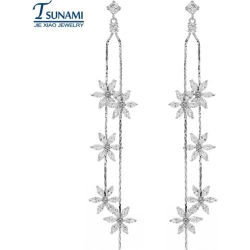Top quality AAA flower exaggerated zircon earrings Suitable for women in all kinds of fashion jewelry earrings ER-159