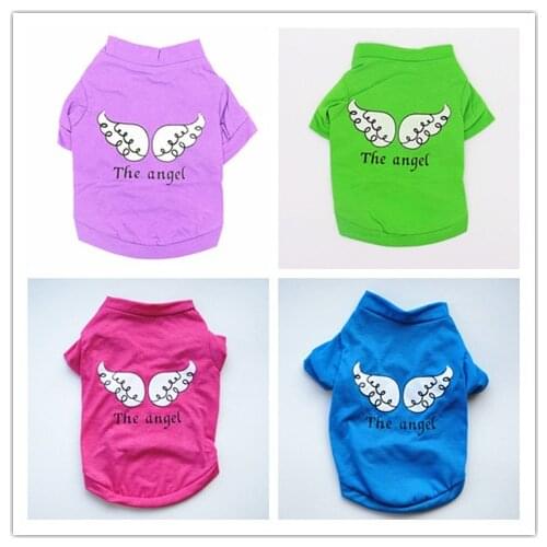 Spring Summer Letter Printed Pet Dog Clothes Cute Dogs T-Shirt Puppy Pet Clothing Coat Jacket Dog Vest Dog Costume