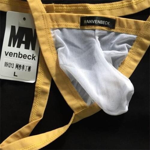 1pc Mens Underwear G-Strings Pouch Thongs Breathable Erotic Sexy G Strings Transparent Thong Super Hot New Products