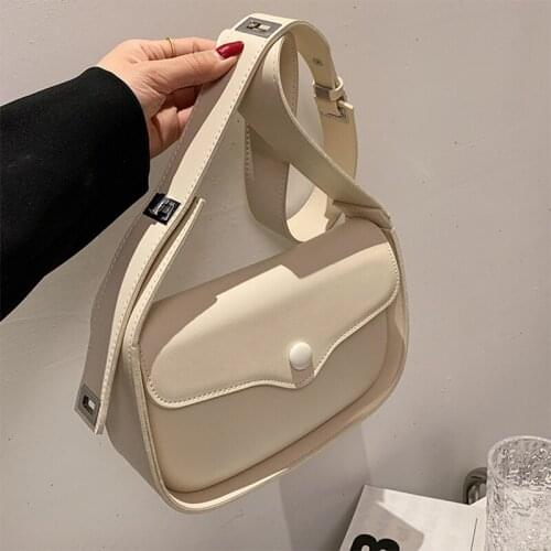 Fashion Exquisite Crossbody Bag for Women 2021 Trend Brand Design Broadband Shoulder Bag Lady Casual Simple Solid Color Handbag