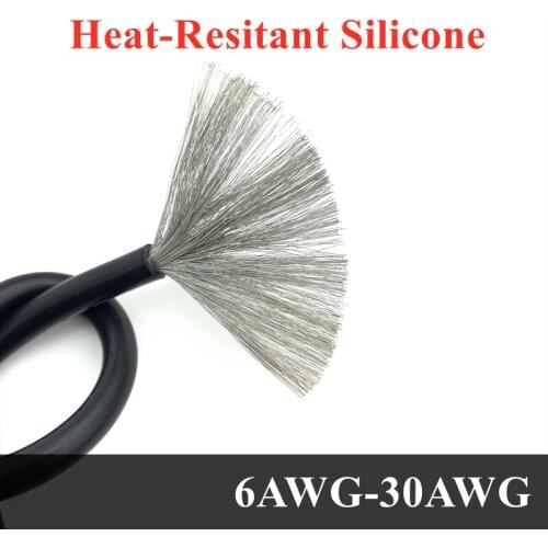 Heat-Resistant Silicone Wire7 8 10 11 12 13 14 15 16 17 18 20 22 24 26 28 30 AWG High Temperature 200 ° Cold-Resistant -60