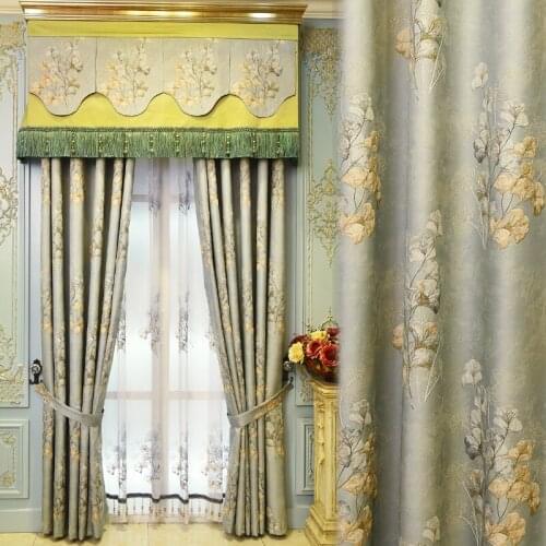 Curtains Tulle for Living Room Dining Bedroom Valance Luxury European Style Thickening Shading Modern Window Mantle Villa