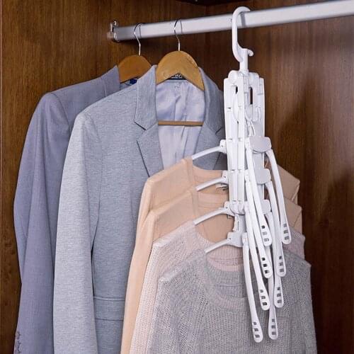 8 Heads Multifunctional Hanger Plastic Folding Changeable Storage Clothes Rack 8 In 1 Clothes Rack Telescopic