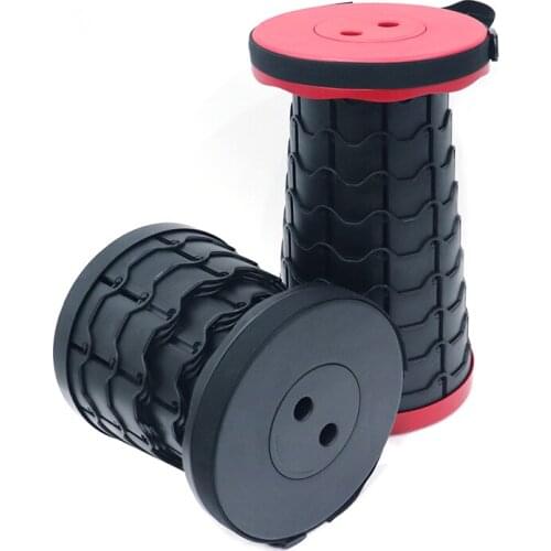 Retractable Folding Stools Telescoping Seat Adjustable Sturdy Portable Lightweight Use for Fishing, Hiking, Travel, Camping