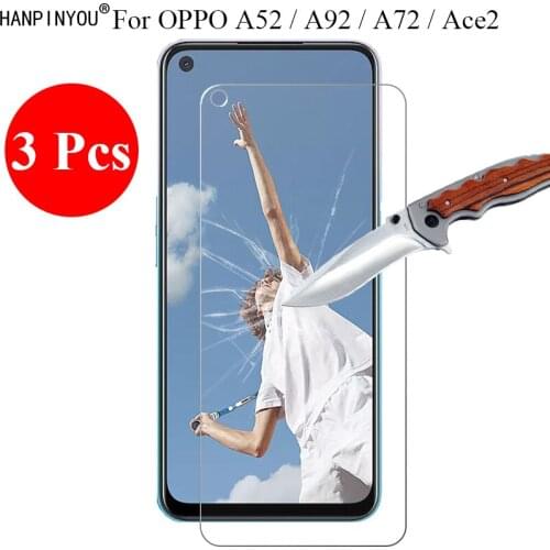 3 Pcs/Lot New 9H 2.5D Tempered Glass Screen Protector For OPPO A52 A72 A72n A92 Ace2 Ace 2 Protective Film Guard