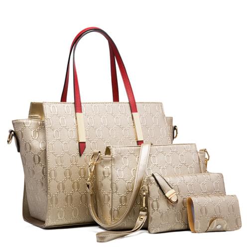 Ceossman Handbags For Women Shoulder Bag 4 PCS Messenger Hand Bag Wallet Ladies Designer Luxury 2021 PU Leather