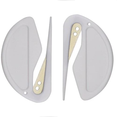 1PCS Plastic White Letter Opener Mini Sharp Letter Mail Envelope Opener Safety Papers Guarded Cutter Blade Office Supplies