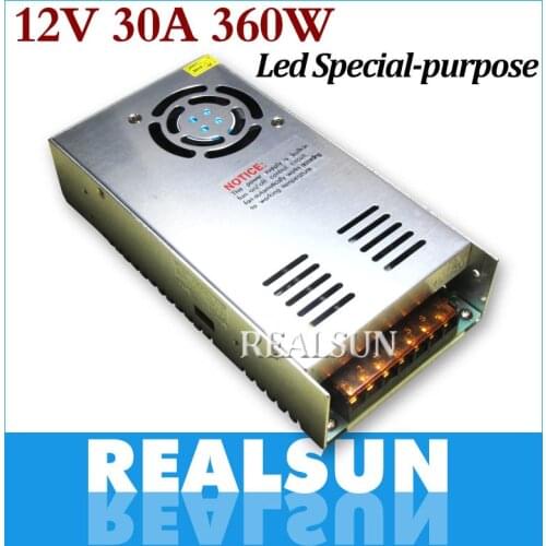 10pcs/lot 12V 30A 360W Switching Power Supply Driver Switching For LED Strip Light Display 220V free DHL