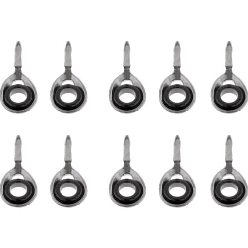 10 pcs Fishing Rod Guide Eye Top Tip Stainless Steel 304 Guide Line Ring for Fishing Lure DIY Fishing Rod Guide Line Ring