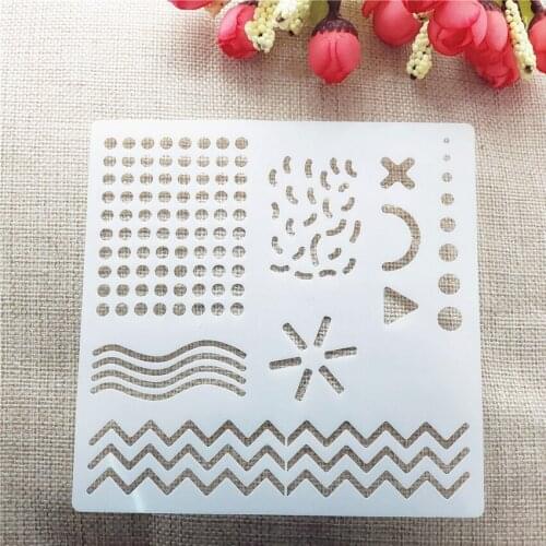 13*14CM Dots Cloth Shield DIY Cake Scrapbook Stencils Hollow Embellishments Printing Lace Ruler Valentines Day