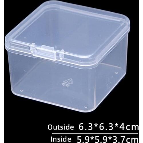 6cm Square PP plastic box hardware tool sample storage box QTY 1PCS