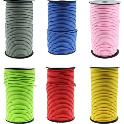 7 Cores Paracord 100M Rope 4mm Outdoor Multicolor Parachute Traction Rescue Tied Tent Climbing Ropes Bracelet Compilation