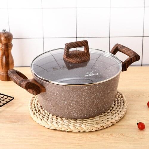Non Stick Soup Stock Pots Multifunctional Skillet Hotpot Aluminum Soup Stock Pots Induction Cooker Sartenes Home Garden DG50TG
