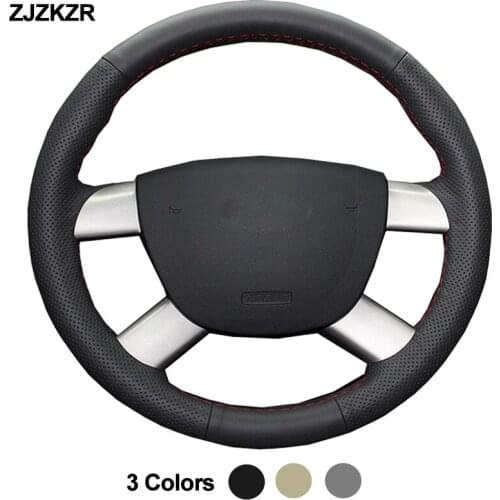 Car Auto Steering-Wheel Cover For Ford Kuga 2008 - 2011 Focus 2 2005-2011 C-MAX 2007-2010 Braid on the Steering wheel 2009 2010