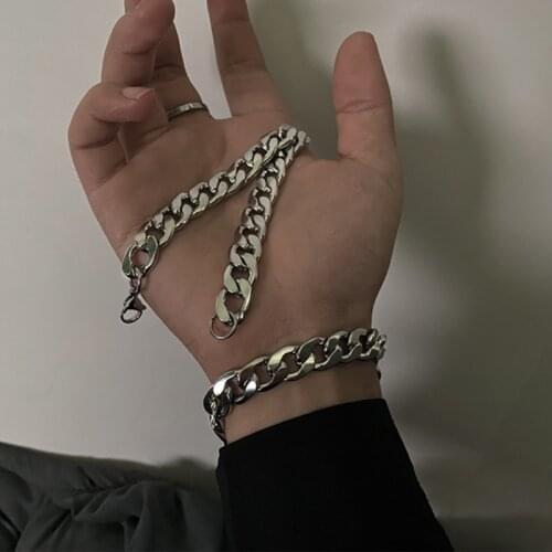 Mens Simple Stainless Steel Bracelet for Men Cuban Link Chain Bracelets for Women Unisex Wrist Jewelry Gifts