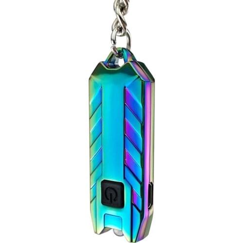 Car Parts Modified Racing Car Keychain Mini Rechargeable USB Flashlight Metal Keychain With Engraving Turbocharger LOGO Alloy Me