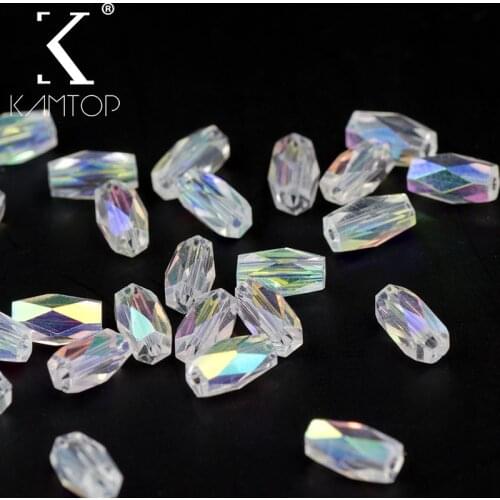 4mm Rectangular Crystal Glass Loose Beads Long Square Bead Multicolor Beads Accessories Craft In Bulk wholesale