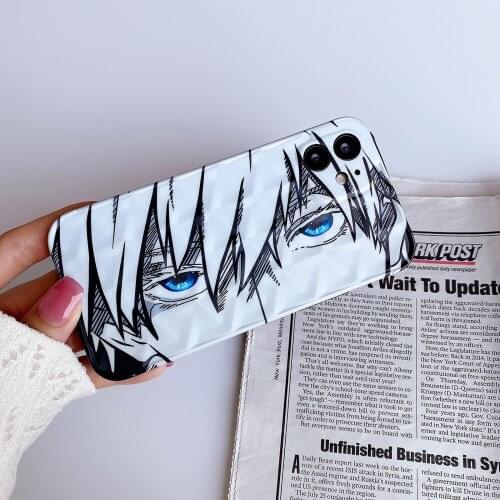Jujutsu Kaisen Gojo Satoru Phone Case Cover for Iphone 12 Pro Max X XR XS MAX 6 7 8 Plus 11 Pro Max