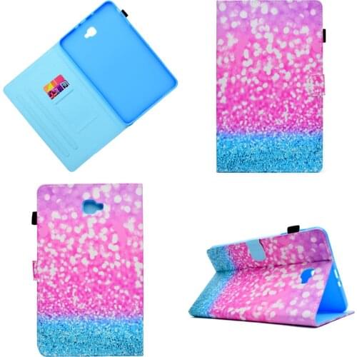 Print Multiple-angle Stand PU Leather Magnet Smart Sleep Cover Funda Case For Samsung Galaxy Tab A 10.1 T580 T585 SM-T580 T580N