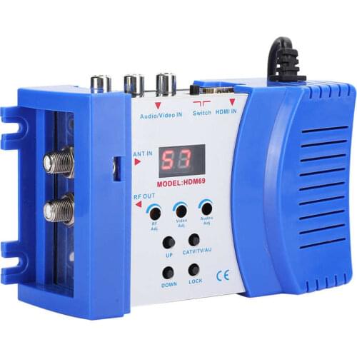 Transmitter HDM69 Digital RF HDMI-compatible Modulator AV to RF Converter VHF UHF PAL Standard Portable Modulator For EU Plug