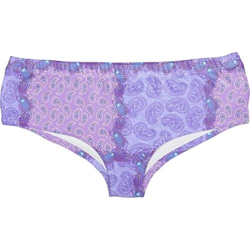 Women Panties Paisley And Bbugs Print Comfort Underwear Skin-friendly Briefs Sexy Lingerie Womens Intimates Panties